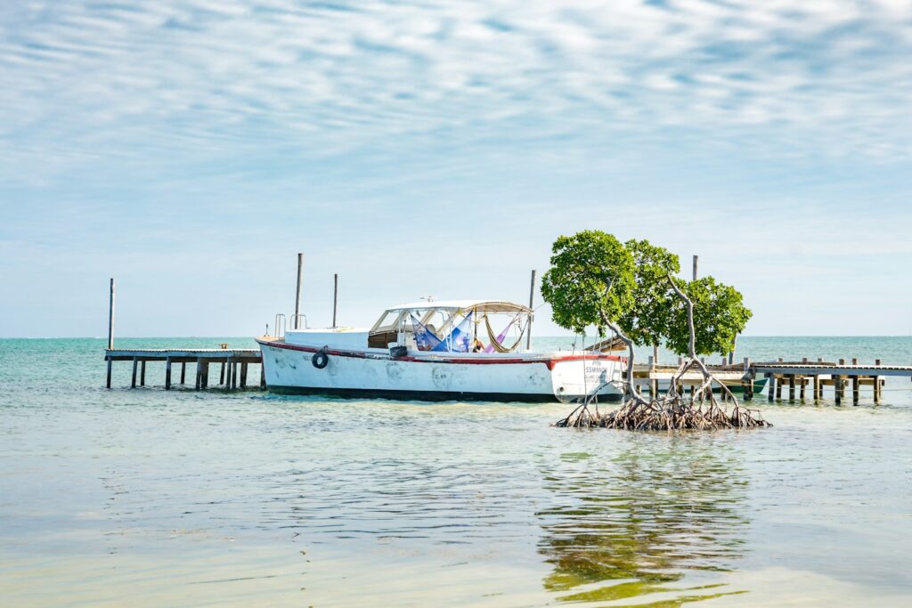 la plage de Caye Caulker en Belize