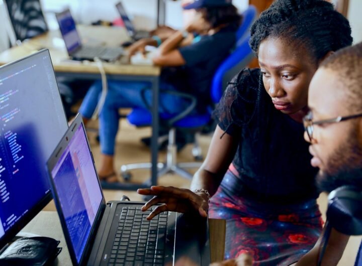 man using black laptop computer