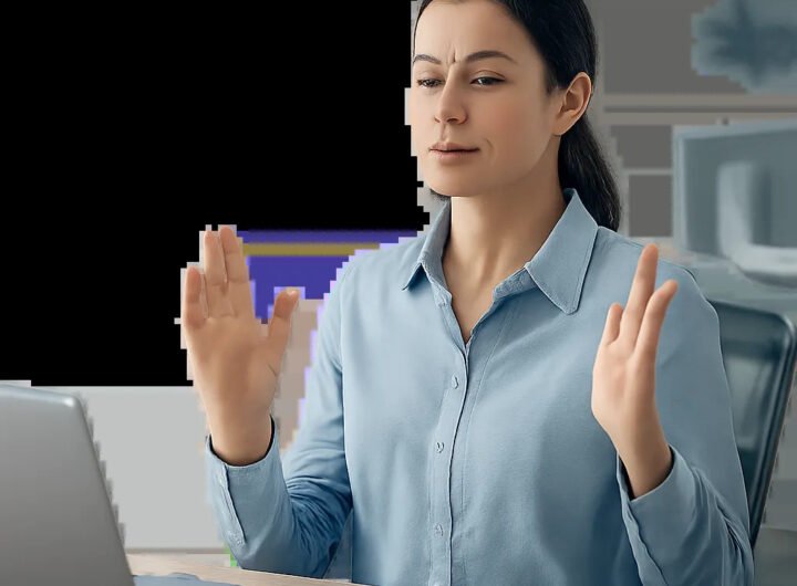 Une scène de bureau apaisée illustrant la cohérence cardiaque comme outil simple de gestion du stress et de récupération mentale. L’image évoque la concentration, le calme et l’énergie retrouvée.